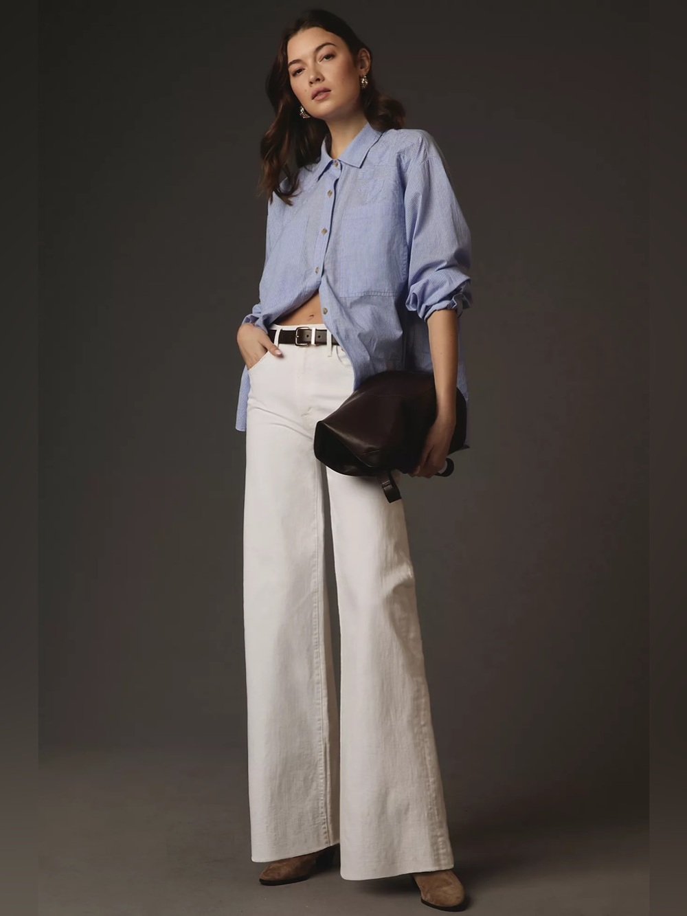 MOTHER The Undercover High-Rise Wide-Leg Jeans Totally Innocent